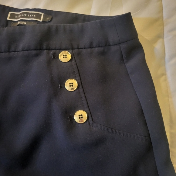 Elegant Navy Wide-Leg Capri - Picture 2 of 3